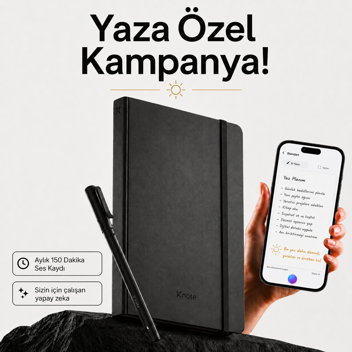 XNote Akıllı Defter Kalem Seti - Yaza Özel Kampanya